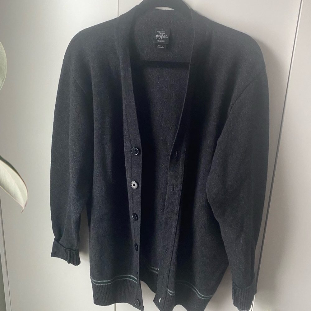 Slytherin Dark Gray Cardigan Sweater